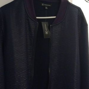 INC International Concept Knit Jacket - Navy